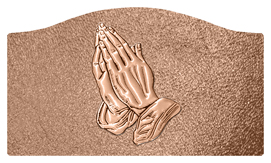 DASHELL-516-BZ-SH-BZ Bronze Praying Hands Shimmer Bronze Background